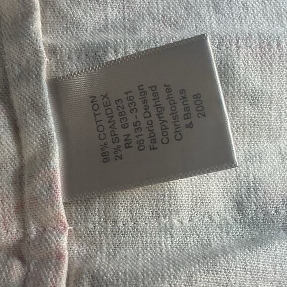 Christopher & Banks Multicolor Butterfly Print Zip Front Vest Top S - Picture 7 of 9